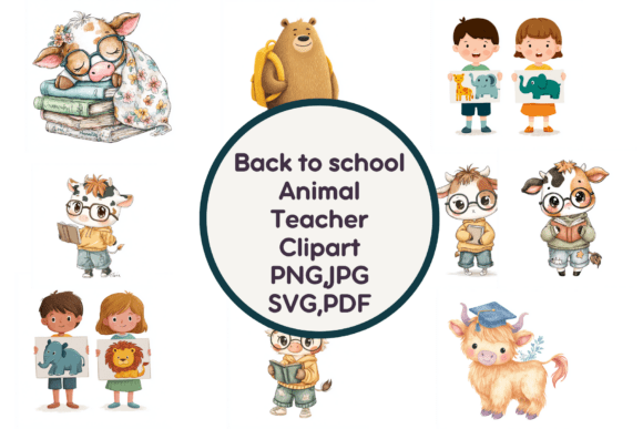 Animal Back to School Clipart PNG, JPG: A Fun and Educational Resource for Classroom Creativity