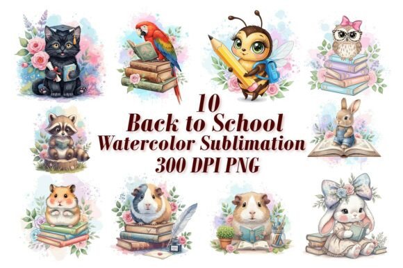 Animal School Watercolor Sublimation: A Whimsical Addition to Your Creative Workflow