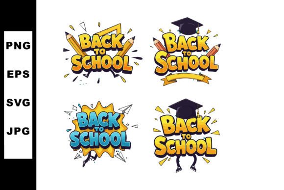Back to School Colorful Education Text W: A Playful Design for Educational Themes