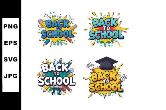 Back to School Comic Style Text
