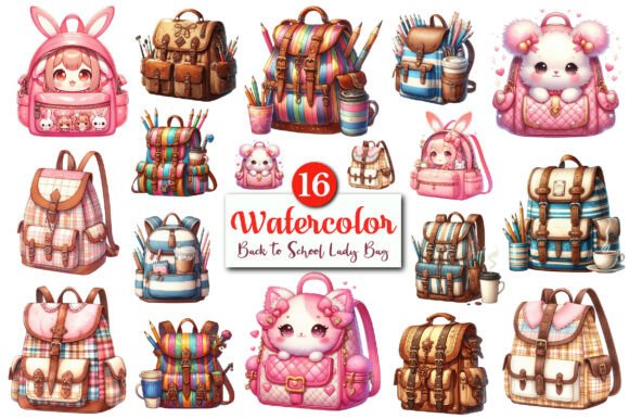 Back to School Lady Bag Clipart Bundle: A Versatile Digital Resource for Creative Projects