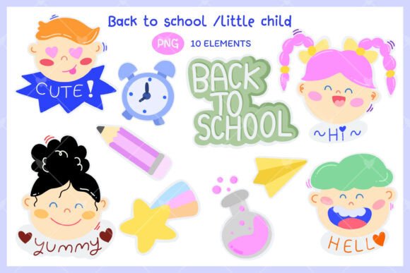 Back to School Little Child Clipart: A Versatile Resource for Educators and Designers