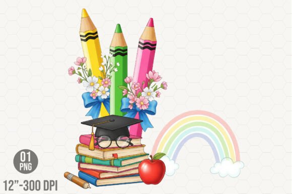Back to School Watercolor Pencil Set PNG: A Versatile Digital Asset for Creative Projects