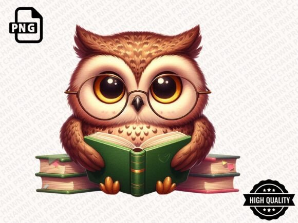 Cute Animal Reading Book Clipart PNG: A Versatile Asset for Creative and Educational Projects