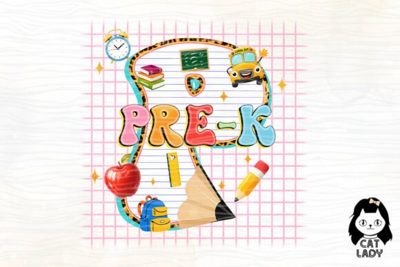 Pre-K Back to School Design PNG