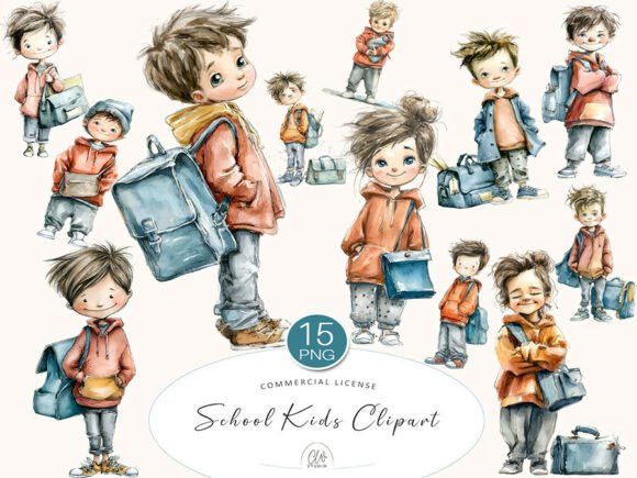 School Kids Cliparts PNG: A Versatile Resource for Educational and Creative Projects